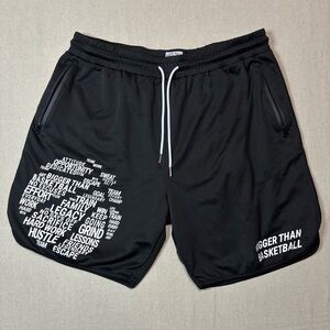 Bigger Than Basketball Men’s Shorts Athletic Basketball Size 3XL Zip Pockets